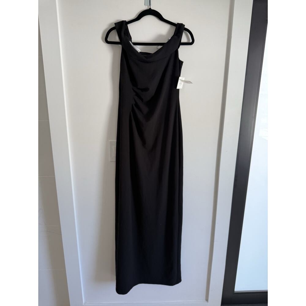 DB Studio Size 8 Black Formal Gown Bridesmaid Wedding Ruched Sleeveless Dress